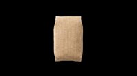 Burlap sack with natural jute texture, isolated on transparent background, ready for T-shirt design, stickers, clipart, print on demand, and sublimation projects.
