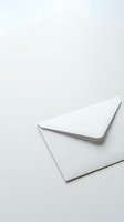 White paper envelope on a clean light background, symbolizing mail, correspondence, and communication for business or personal use.