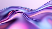 Smooth flowing abstract waves in purple, pink and blue colors create dynamic motion effect with glossy metallic surface texture for modern design backgrounds.