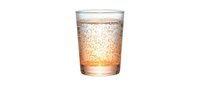 Sparkling cola or soda beverage in clear glass with ice cubes and carbonated bubbles, isolated on white background for beverage, food, and drink design projects.
