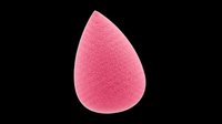 Pink teardrop beauty sponge isolated on transparent background, ready for clipart, t-shirt design, print-on-demand products, stickers, and sublimation projects.