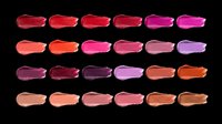 Lipstick swatches in assorted shades ranging from deep burgundy and wine tones to vibrant pinks, purples, corals, and warm browns, isolated on transparent background. Ready for cosmetics packaging, beauty product design, makeup tutorials, print-on-demand materials, and digital beauty content.