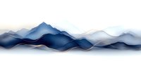 Abstract mountain landscape in navy blue and white with gold line accents creates serene minimalist panorama on light background. Suitable for wall art and modern decor.