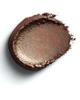 Brown eyeshadow smear isolated on white background showing makeup texture and pigment for cosmetic beauty product advertising and design projects.