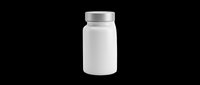 Blank white cylindrical jar with silver metal lid, isolated on transparent background, ready for packaging design, product mockups, labels, branding, sublimation, and print-on-demand applications.