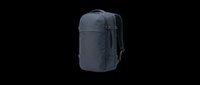Dark navy travel backpack isolated on transparent background, ready for sticker, clipart, print on demand, sublimation, and t-shirt design use.