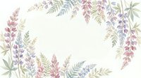 Watercolor floral frame with delicate wildflowers and leaves in soft pastel colors creating elegant border on white background for wedding invitations.