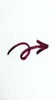 Curved arrow symbol painted in deep burgundy wine color on white isolated background, suitable for web design, presentations, and marketing materials.