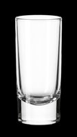 Empty tall shot glass isolated on transparent background, ready for design use on t-shirts, clipart, stickers, print-on-demand products and sublimation projects.