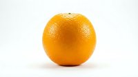 Fresh whole orange with textured peel isolated on white background, suitable for food, nutrition, healthy eating, and grocery retail marketing materials.