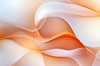 Flowing abstract waves in soft peach and white create gentle curves and layers with smooth gradients, suggesting movement and elegance. Modern minimalist background design.