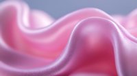 Smooth pink silk fabric with flowing waves and soft gradients creating elegant textile background for luxury fashion and beauty applications.