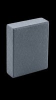 Gray foam brick block isolated on transparent background, ready for design use in clipart, print-on-demand products, stickers, and sublimation projects.