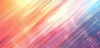 Vibrant diagonal light streaks in pink, orange and blue create dynamic motion effect on abstract background. Soft blending of warm and cool colors adds depth.