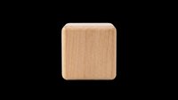 Wooden cube block with natural grain texture, isolated on transparent background, ready for T-shirt design, stickers, clipart, print on demand, and sublimation projects.