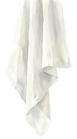 Watercolor white towel hanging isolated on transparent background for bathroom decor and spa design projects.