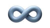 Blue infinity symbol on white background isolated for logo design and mathematical concepts in education and business presentations.