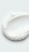 Creamy white moisturizer or lotion swatch isolated on white background, suitable for skincare, cosmetics, and beauty product packaging design.