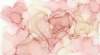 Soft pink and beige watercolor hearts flowing in organic patterns create romantic Valentine's Day background for wedding invitations and love-themed designs.