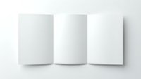 Blank white trifold brochure mockup template on gray background for corporate marketing materials and promotional design presentations.