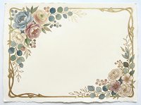Vintage floral border frame with roses, peonies, and eucalyptus on cream background, isolated and ready for invitations, cards, and design projects.