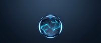 Glowing digital globe with blue energy network and interconnected lines representing global communication, data transfer, and worldwide connectivity for technology and business concepts.