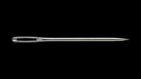 Sewing needle with eye isolated on transparent background, ready for clipart, sublimation, print-on-demand designs, t-shirt graphics, and craft projects.