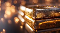 Luxurious dark chocolate bars with golden glitter bokeh background in macro shot, creating elegant festive mood for confectionery and dessert designs.