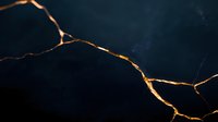 Glowing golden cracks on dark background, kintsugi art concept showing beauty in imperfection, abstract luxury pattern for creative design projects.