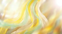 Soft flowing abstract waves in warm yellow and green tones creating dreamy ethereal movement for backgrounds and creative projects.