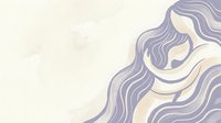 Abstract flowing purple waves on cream background with organic curved lines and modern minimalist design for contemporary decor and branding projects.