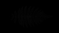 Fern leaf silhouette isolated on transparent background, ready for t-shirt design, clipart, stickers, sublimation and print-on-demand projects.