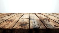 Rustic wooden planks background with natural grain texture and perspective view, empty tabletop surface for product display or mockup presentation.