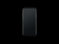 Modern black smartphone isolated on transparent background, ready for T-shirt design, stickers, clipart, print on demand, and sublimation projects.