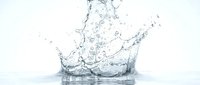 Splashing water droplets and waves isolated on white background, ready for design use in beverage, wellness, and product marketing materials.