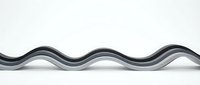 Abstract flowing wave lines in black and gray creating smooth curved patterns on white background for modern graphic design and digital art projects.