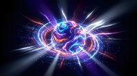 Glowing brain with electric neural networks and energy waves radiating outward on dark background for medical technology and artificial intelligence concepts.