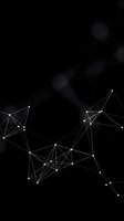 Abstract network connections with glowing nodes and lines on dark background for technology and digital communication concepts.