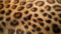 Leopard fur texture with natural spotted pattern showing detailed hair and rosettes for wildlife and fashion design projects.