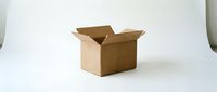 Open brown cardboard shipping box on white background isolated for packaging design and e-commerce delivery concepts.