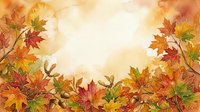 Autumn maple leaves in warm fall colors frame a bright central space, ideal for seasonal greeting cards, backgrounds, and promotional materials.