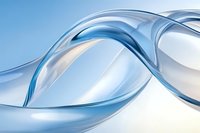 Flowing abstract blue and white curved shapes creating dynamic movement and elegant waves against light background for modern business designs.