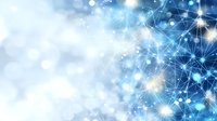 Glowing network connections with bright nodes on soft blue background, abstract technology concept illustrating digital transformation and connectivity.