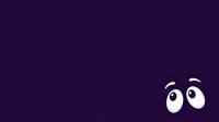 Cartoon eyes with raised eyebrows expressing surprise or shock on dark purple background, suitable for web design, animation, and character development projects.