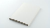 Blank white hardcover book with clean cover isolated on white background for mockup and design projects.