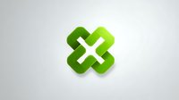 Green cross shape with gradient effect and soft shadow on light gray background, modern minimalist logo design for medical or healthcare branding.