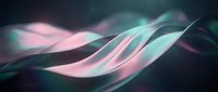 Flowing abstract waves in soft pink and teal tones on a dark background, creating an elegant, futuristic atmosphere for modern design projects.