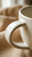 Handmade ceramic pottery mugs with natural clay finish on wooden surface showcasing artisan craftsmanship and rustic home decor aesthetic.