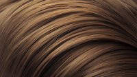 Smooth flowing brown hair strands creating elegant curved lines and waves against dark background, showcasing natural hair texture and movement for beauty and fashion design.