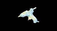 Watercolor glue gun clipart isolated on transparent background, ready for craft-themed t-shirts, stickers, print on demand, sublimation, and DIY design projects.